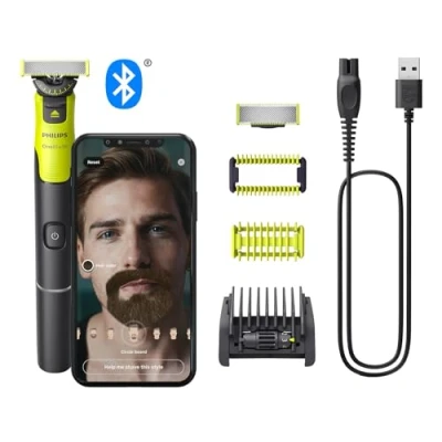 Immagine di Philips OneBlade 360 Face + Body, Autentico regolabarba elettrico, rasoio e spazzola con tecnologia a 360, 1x lame pettine regolabile 5 in 1, kit per il corpo, (modello QP4631/30)