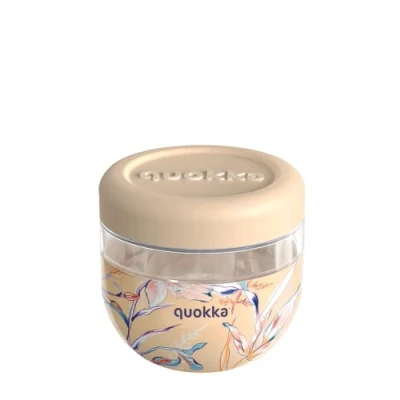Immagine di Quokka BUBBLE VINTAGE FLORAL CONTENITORE PER CIBO IN MS CON COPERTURA SILICONE 770 ML
