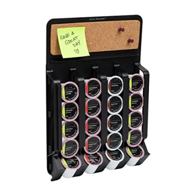 Immagine di Mind Reader Mounty Dispenser per Capsule di caffè, Plastica, Nero/Sughero