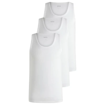 Immagine di BOSS TANK Classic 3 PACK Maglietta intima, Uomo, Taglia: XS, White