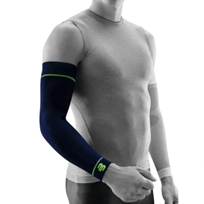 Immagine di Bauerfeind Kompressions,Fasce a compressione per Rafforzamento della muscolatura, 1 Paio,Blu (Bleu Marine),L Lungo