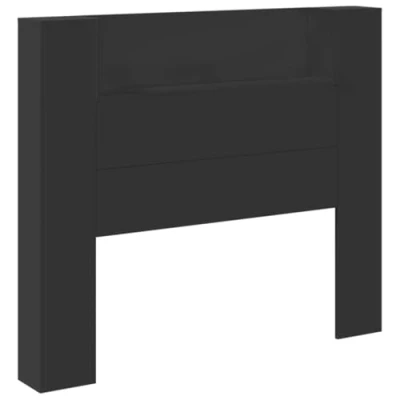 Immagine di vidaXL Testiera con Contenitore a LED Nera 120x16,5x103,5 cm
