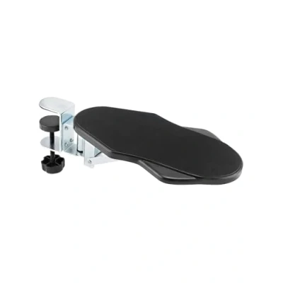 Immagine di QWORK® Poggiabraccio Ergonomico da Scrivania, Prolunga Scrivania per Supporto Bracciolo e Gomito, Rotazione di 180 Pieghevole a 90