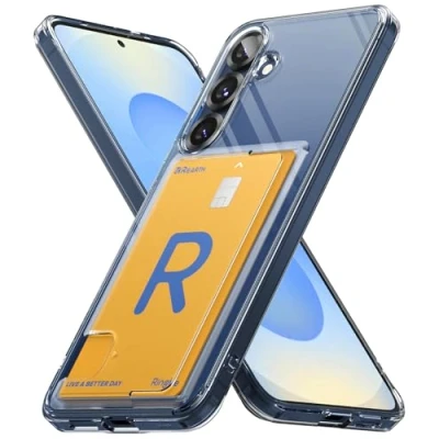 Immagine di Ringke Fusion Card Compatibile con Cover Samsung Galaxy S25, Custodia Protettiva Portafoglio Carte Trasparente Clear