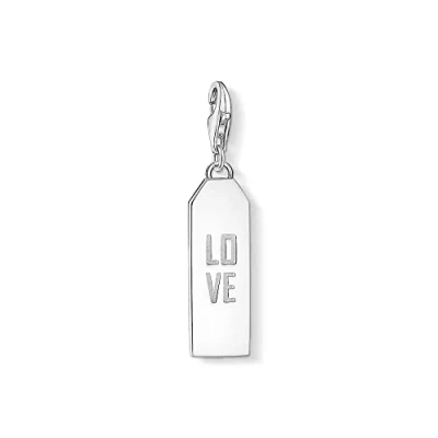 Immagine di Thomas Sabo 1738 001 21 Ciondolo Love in Argento Sterling 925, con chiusura a moschettone, dimensioni: 34 x 7,8 mm, misura unica, sterling, Nessuna pietra preziosa