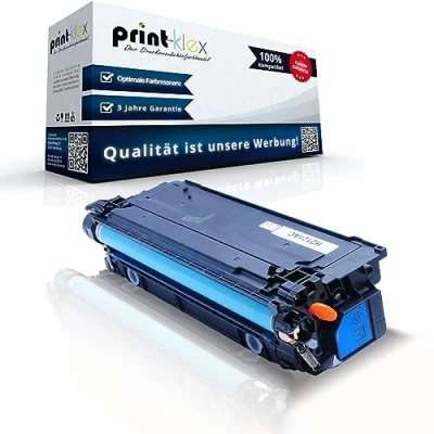 Immagine di Print Klex Toner compatibile con HP Color Laserjet Enterprise M555 Series M555x MFP M578dn M578f W2121A Ciano