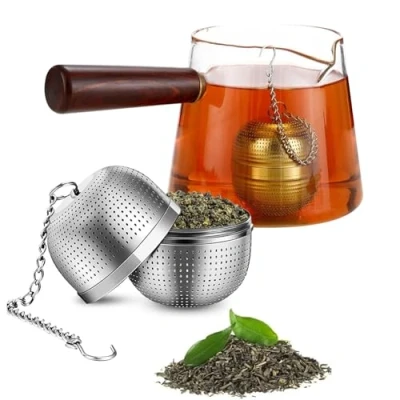 Immagine di Souvik Infusore per Tisane in Acciaio Inossidabile Filtro te Infusione Tè a Rete Fine Riutilizzabile Ideale Teiera Tazza di e Cucina (1 unità)