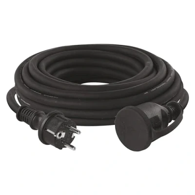 Immagine di EMOS E 008 P01810 Cavo di prolunga in Gomma 10 m Schuko, IP44 per Esterni, H07RN F3G 1,5mm2, Nero
