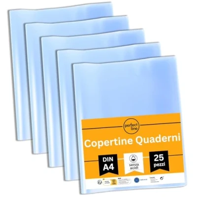 Immagine di perfect line 25 copertine a4, granulate, per quaderno IN PP riciclabile, Fodere MADE GERMANY (21,3 x 29,7)