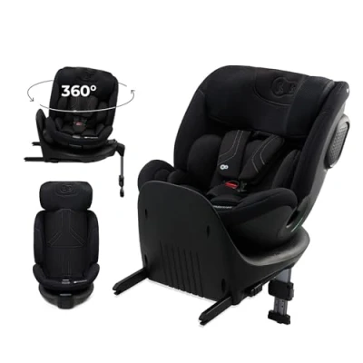 Immagine di Kinderkraft XRIDER2 Seggiolino auto 0 21 kg, I SIZE 40 150 cm, 360 girevole, con Isofix Base, Reclinabile Posizione sdraiata, FWF, RWF, reclining, Nero