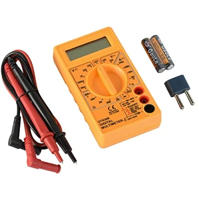 Immagine di Electraline 59007 Multimetro Digitale elettronico Professionale Portatile, Amperometro Voltmetro Ohmmetro, Ampere Ohm Volt AC/DC Corrente Tensione Resistenza Diode hFE Transistor, Arancione