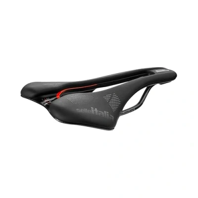 Immagine di Selle Italia SLR Boost KC TM Superflow Sella Bicicletta con Design Classico SLR, Bici da Strada Comoda in Telaio Manganese e Foro Taglia L3, Nero/Rosso