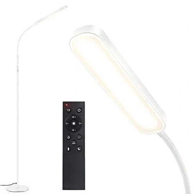 Immagine di OUTON Lampada da Terra LED Dimmerabile, 12 W/1200 LM, Moderna Lettura Regolabile con 4 Temperature di Colore, Telecomando e Controllo Touch, illuminazione per Soggiorno, Camera letto