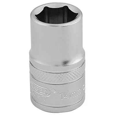 Immagine di Draper 16604 Chiave a bussola quadrata 6 punte, 14 mm, colore: Blu