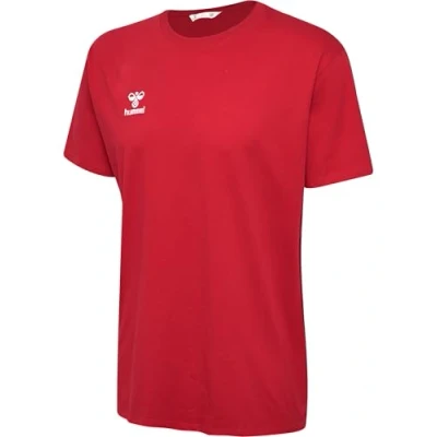 Immagine di hummel Go 2.0 Maglietta Sportiva da Uomo a Maniche Corte, per Fitness, Sport e Tempo Libero, in 100% Cotone Biologico, vestibilità Comoda, Tessuto Jersey Elasticizzato Girocollo