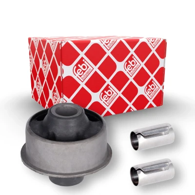 Immagine di FEBI BILSTEIN 27999 Silent Block con manicotti montaggio Assale anteriore Sx, inferiore, posteriore, Dx Gomma OPEL: Astra G Caravan