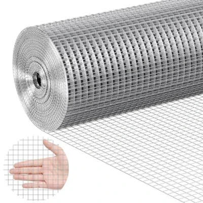 Immagine di VEVOR Rete Metallica, 610 mm x 15,24 m, Rotolo di Metallica Zincata a Caldo 12,7 Maglia Calibro 19 Recinzione in Filo per Pollame Conigli, Giardino