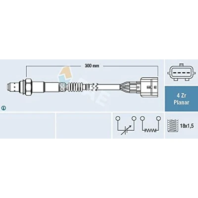 Immagine di FAE 77522 Sonda lambda dietro al catalizzatore diagnostica, planare DACIA: Logan I MCV