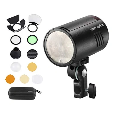 Immagine di Godox AD100Pro Pocket Studio Ritratto Flash Light Photography Lampada 5800K 1 / 8000s Sincronizzazione TTL/Multi/M Sistema X wireless 2.4G integrato + AK R1 Accessori Kit