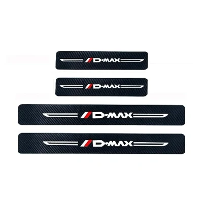 Immagine di RIDGOEL 4 Pezzi Adesivi per Battitacco Isuzu Dmax D Max Adesivo in Fibra di Carbonio Protezioni Davanzali Porte Automobile Accessori Universali White