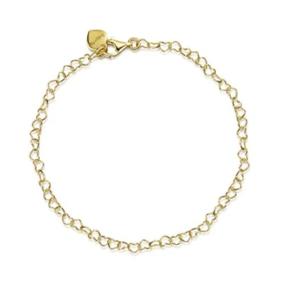 Immagine di Amberta Bracciale a forma di Cuore da Donna in Argento Sterling 925: Placcato Oro Giallo