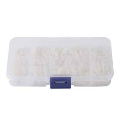 Immagine di 200pcs M2.5 Maschio Femmina esagonale in Nylon distanziatore Standoff Viti Scheda madre Assortimento Kit assemblare con scatola di plastica