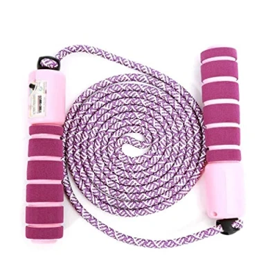 Immagine di Sunshine smile Corda per Saltare Regolabile, i Bambini di Sport Corda, con Manici in Schiuma e contatore, Bambini, Il Fitness Boxe (Rosa)