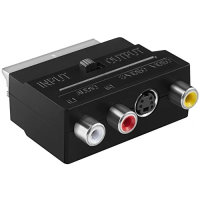 Immagine di Mumbi SCART/S VHS/AV Adapter (Scart M/SVHS + 3 X RCA F) con commutatore Line in Out