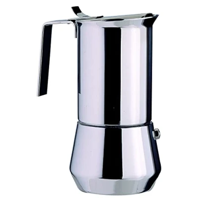 Immagine di ILSA Caffettiera Espresso Turbo Express, Acciaio Inox 18/10, Tazze 9, Capacità 60 cl