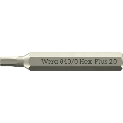 Immagine di Wera 840/0 Inserti Micro Hex Plus per viti a cava esagonale, 2 x 30 mm
