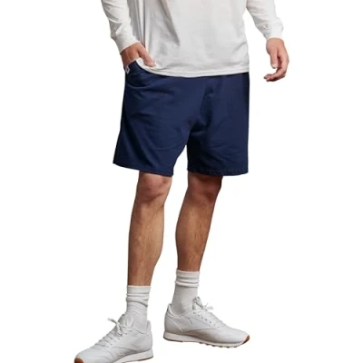 Immagine di Russell Athletic Men&#039;s Cotton Baseline Short with Pockets, J. Navy, X Large