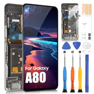 Immagine di OLED Schermo per Samsung Galaxy A80 SM A805F A8050 A805X A805N LCD Display Touch Screen Assemblea Sostituzione di Vetro Digitalizzatore Con Riparazione Kit(Nero Telaio)