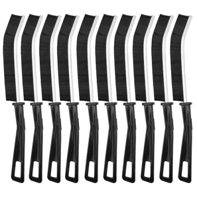 Immagine di Newpop 10x Spazzola per la Pulizia Delle Fessure con Setole Angolate Rigide, Spazzole Crevice Manico Design, Cucina, Bagno, Scanalature di Porte e Finestre