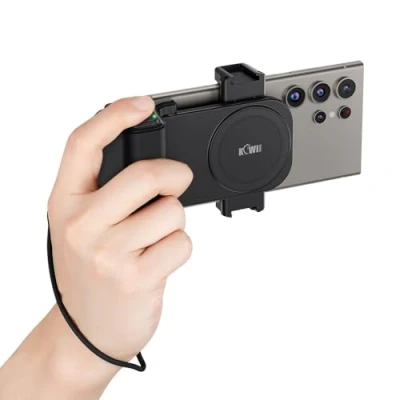 Immagine di KIWIFOTOS Supporto per smartphone aggiornato mano gigante grande con zoom video staccabile telecomando Bluetooth Selfie Vlog registrazione compatibile universale telefoni larghezza 59 85