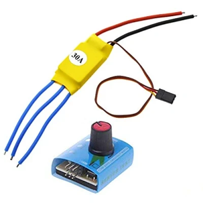 Immagine di Reland Sun regolatore di velocità elettrico del motore brushless 30A RC, ESC servo tester (tester Servo)