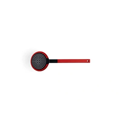 Immagine di Woll COOK006 Cucchiaio per schiumarola con Manico Rinforzato in Fibra di Vetro e Bordo Silicone, Resistente al Calore Fino a 260 Gradi, 11 x 32 cm