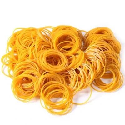 Immagine di 500pcs elastici bande elastiche cartella di file stazionario spesso forte elastico per la scuola forniture ufficio a casa artigianato industriale fai da te 38 dimensioni giallo