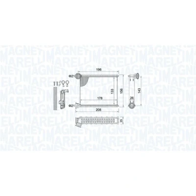 Immagine di Scambiatore di calore, riscaldamento interno MAGNETI MARELLI 350218459000