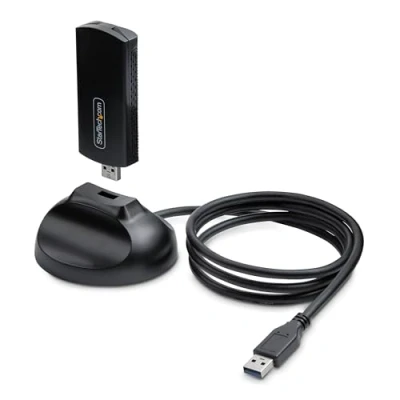 Immagine di StarTech.com Chiavetta Wi Fi 6E per PC/Laptop, Dongle NIC wireless con antenna pieghevole, Adattatore USB WiFi 2,4/5/6GHz