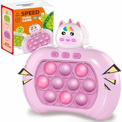 Immagine di Pop Elettronico Gioco, Quick Push Bubble Game Fidget Toys Pro per Bambini e Adulti, Squeeze Pulsante Puzzle Game, Gioco Palmare, Stress, Regalo Ragazzi Ragazze Halloween Natale