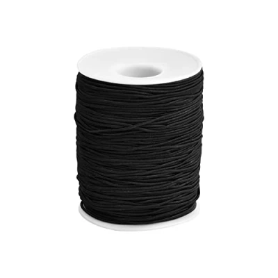 Immagine di Filo per Braccialetti fai da te 1mm 100M Cordoncini Elastici,Corda Elastica Fili Elastici Cordone Perline Cordoncino Elastico Bracciali Collane (Nero)