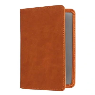 Immagine di kwmobile Custodia Similpelle Scamosciata Libretto Circolazione Auto Cover Portalibretto Scomparti Tessere Patente Foderina Porta Documenti marrone chiaro