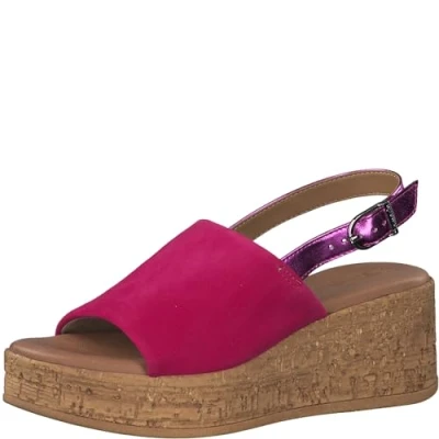 Immagine di Tamaris Donna 1 28393 42, Sandali con Zeppa, Fucsia, 41 EU