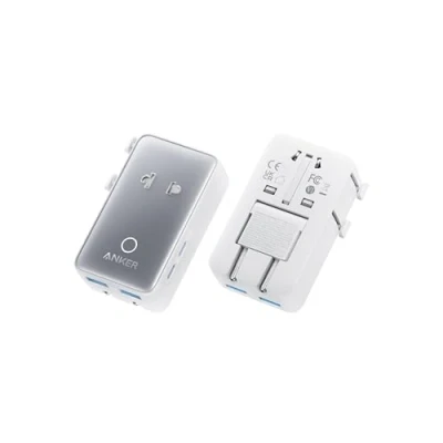 Immagine di Anker Nano Travel Adapter, Adattatore di Potenza USB a 5 Porte con 1 AC, 2 USBA e USBC, Controllo Intelligente della Temperatura, Compatibile oltre 200 Paesi, Ideale per i Viaggi.