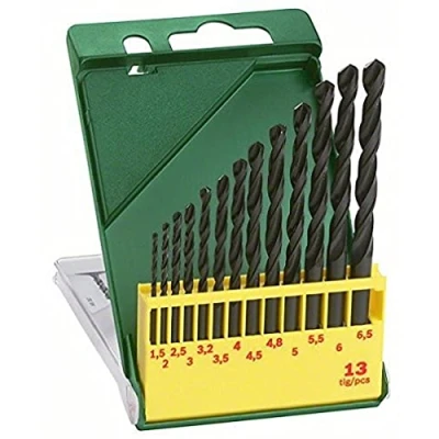 Immagine di Bosch Home and Garden 2607019441 Set Misto, 13 Punte Metallo, Nero, HSS R 1.5 6.5 mm
