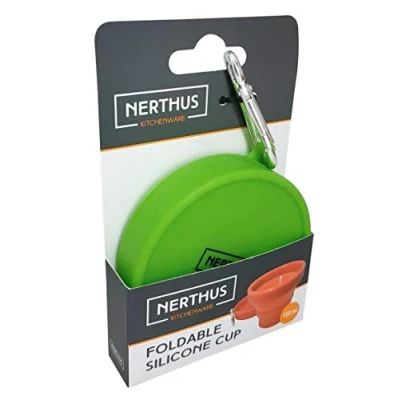 Immagine di NERTHUS FIH 455 Bicchiere pieghevole in silicone, 150 ml,