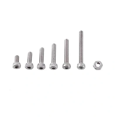 Immagine di 250Pz Kit Viti a Esagono Incassato Acciaio Inox M2 Assortimento Bulloni Dadi Esagonali in A2 Filettatura Completa (A: Testa di protezione)
