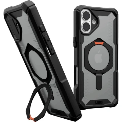 Immagine di Urban Armor Gear Plasma XTE MagSafe Kickstand Case Backcover per cellulare Apple iPhone 16 Plus Nero/Arancio Compatibile con