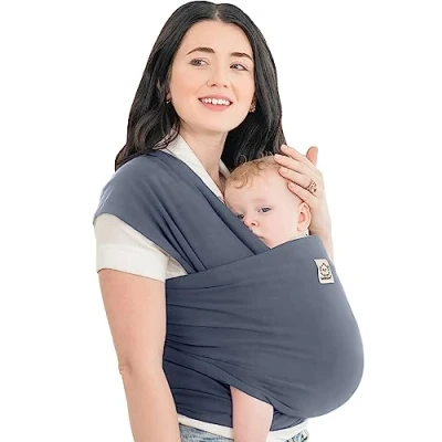 Immagine di KeaBabies Baby Wrap Carrier Tutto in 1 originale Breathable Sling, Leggero, Mani Free Wrap, Carriers per Neonato, (Raven)