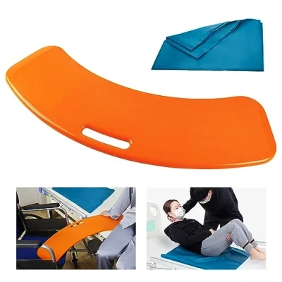 Immagine di LOSCHEN Scheda di trasferimento, dispositivo assistenza dello scorrevole del paziente per il trasferimento dalla sedia a rotelle al letto, WC, vasca, auto Slide Board con foglio